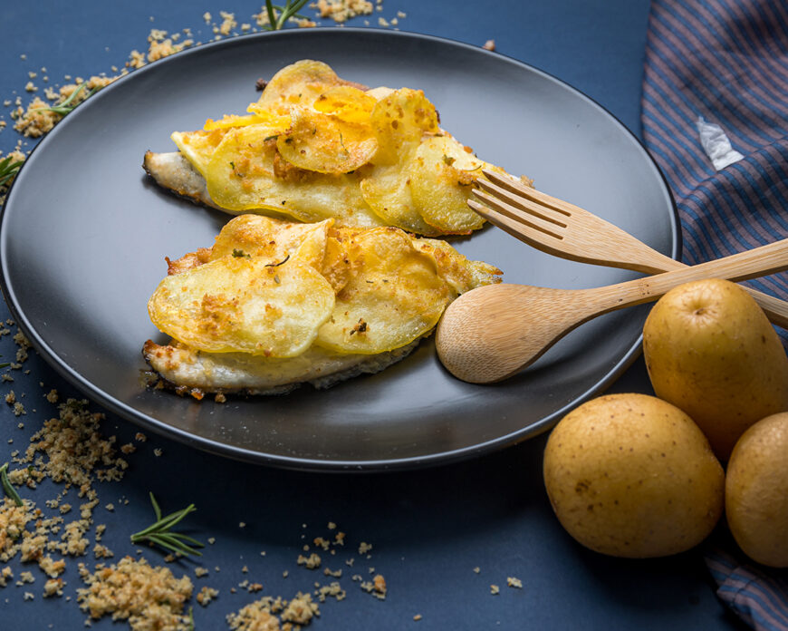 Filetto di spigola in crosta di patate